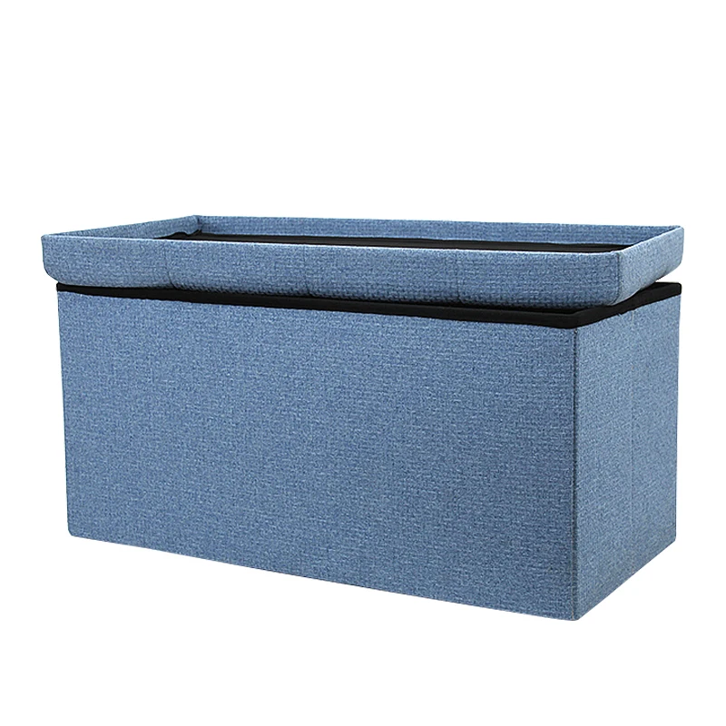 
Factory Customized new designlivingmodern furniture large fabric foldable storage bench ottoman saving space for bedroom 