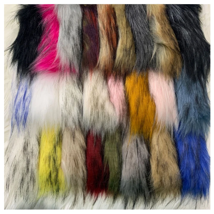 Plain Dyed Polyester Faux Fur Fabric for Garment and Toys