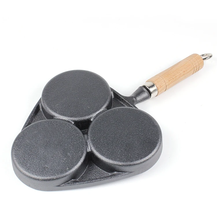 Mini breakfast divided pan cast iron skillet omelette fry pan for eggs