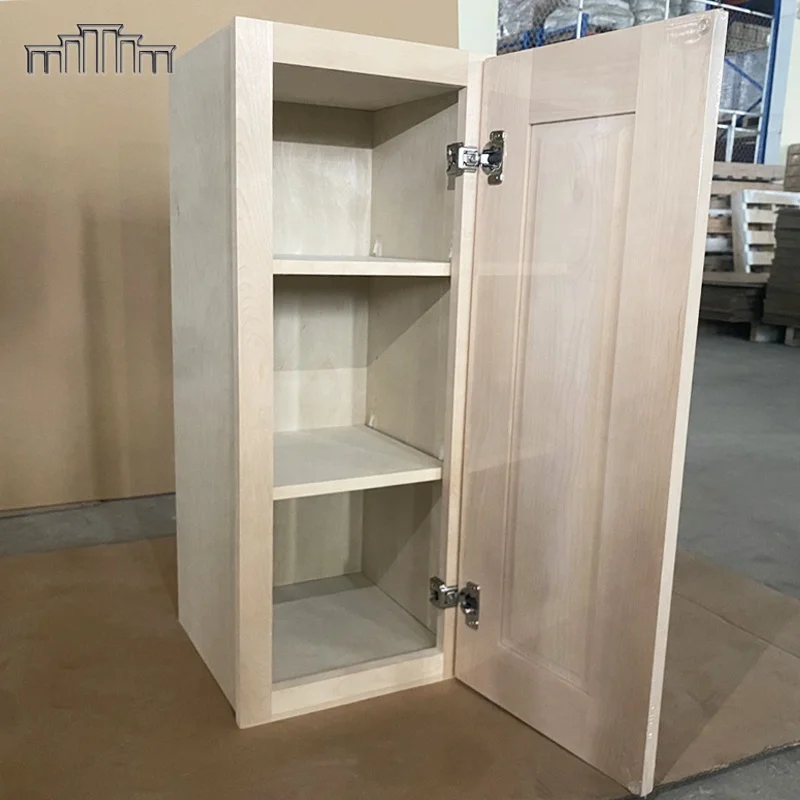 Factory Wholesale Solid Wooden MDF American Standard Size Modern Shaker Raised Panel Style Painting Finish Kitchen Cabinets