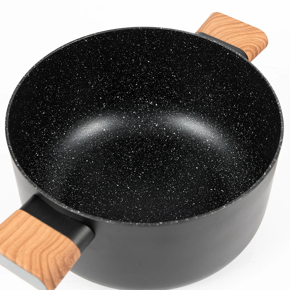 Modern Design Forged Aluminum Cookware Set with Non-Stick Coating Granite Kitchen Ware for Easy Cooking