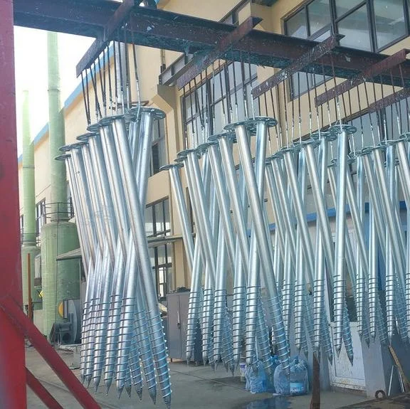 SOEASY Hot Dip Galvanized Spiral Earth Anchor Wooden Deck Helical Pile Ground Screw Foundation