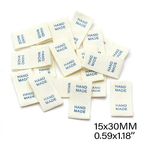 Cloth Labels Handmade Label Fold Tags Sheep Heart Pattern Hand Made Label For Knitted Hats Clothing Printed Sewing Accessories