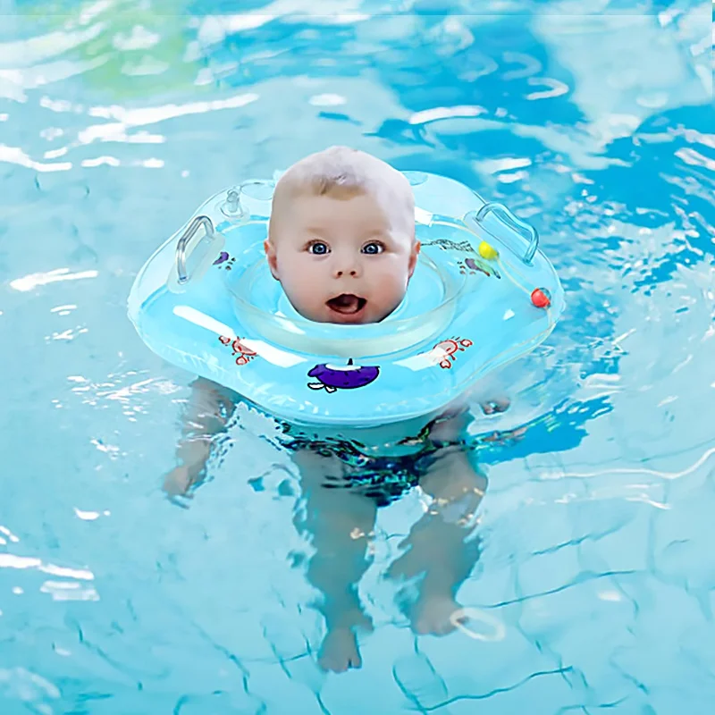  Safety Bath Inflatable Baby Swimming Kids Neck Float Ring For Newborn