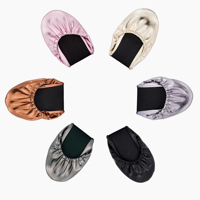 Hot sale Cheap colorful lady after party shoes OEM After Party Foldable Ballerinas Shoes with Customer Logo Bag