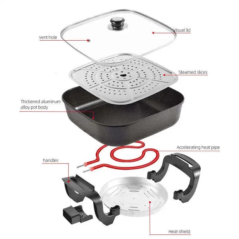 Durable Wholesale Electric Skillet Customized Multi-function Electric Party Pan