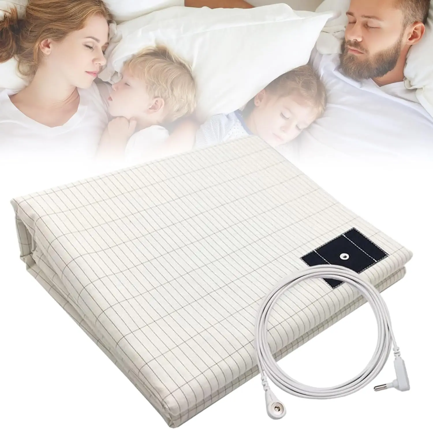 35*90 Inch 90*230CM Organic Cotton ESD earthing grounding bed sheet