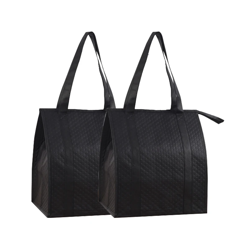 Custom wholesale cooler bag thermal insulated grocery tote shopping bag picnic cold food non woven bag