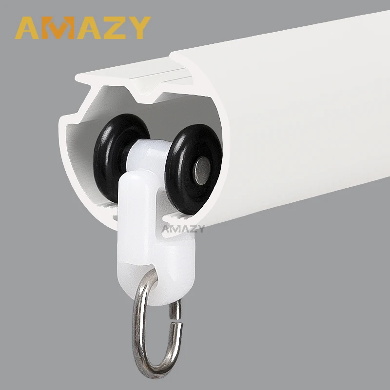 Modern Luxury Heavy Duty Bendable Aluminium Curtain Rail Track Ceiling Mount Curtain Rod With Strong Gliders