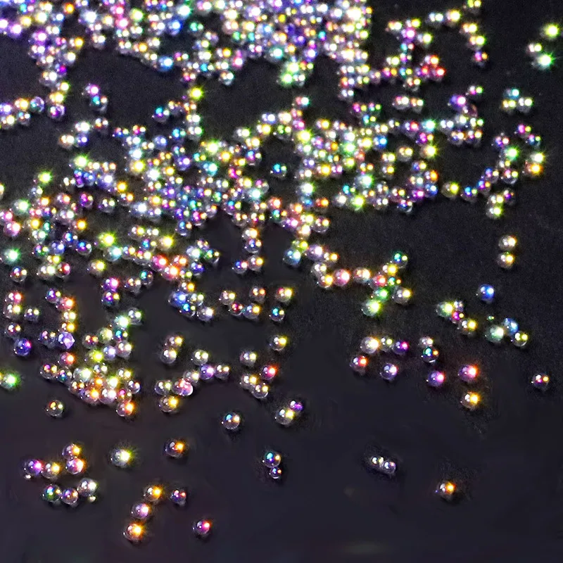 NEW Nail art reflective laser bubble beads new magic fish seed nail decorations flash round beads