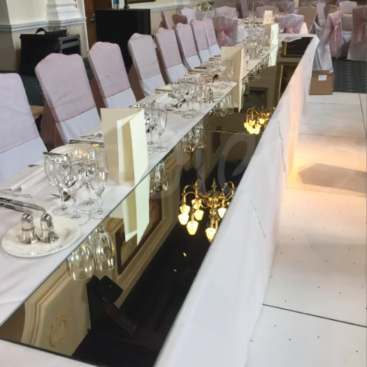 2440x1220mm Wedding Dining Tables Supplies Acrylic Mirror Tabletop Decoration Centerpieces Plastic Mirror Sheet On Sales