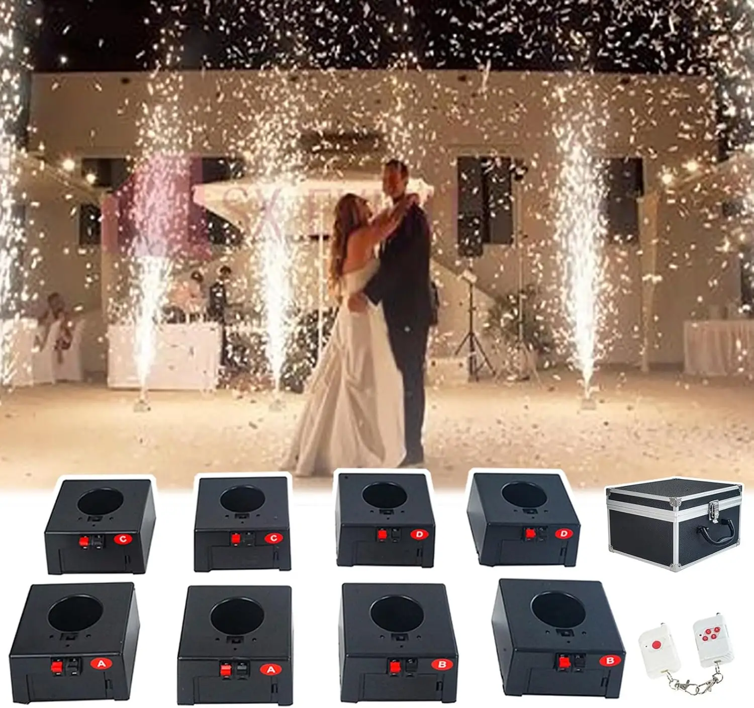 8 Cues Wedding Cold Pyro Fireworks Machine Cold Fountain Firework Machine Stage, Indoor Fireworks Cold Machine