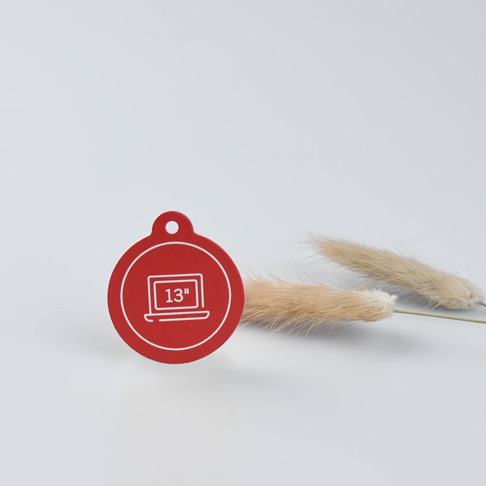 White Square Debossed Logo Swing Tag Price Hangtags Hang Tags for Clothing