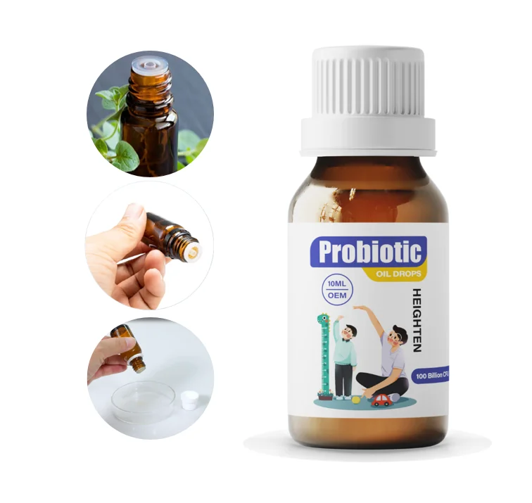 Oem Natural Grow Supplement Probiotic Oil Drops Heighten with Calcium for Increase Bone