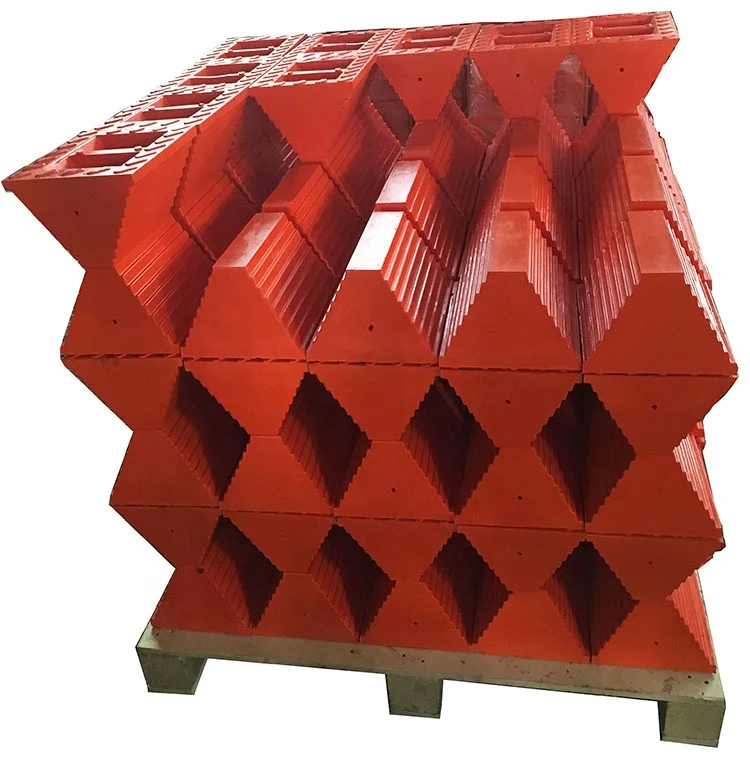 UCTS003 Safety Polyurethane Pyramid Wheel Chock Block with Hook UWC04 PU Chocks