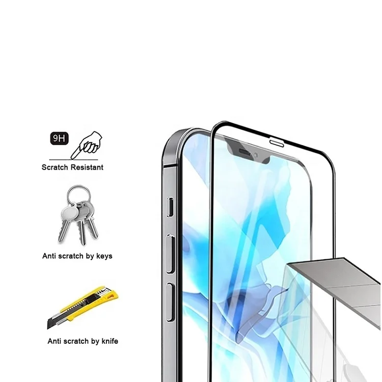 Four Strong ESD Anti-static Glass 9H 2.5D High Clear Tempered Glass Screen Protector For iPhone 13/Motorola/Samsung/Xiaomi