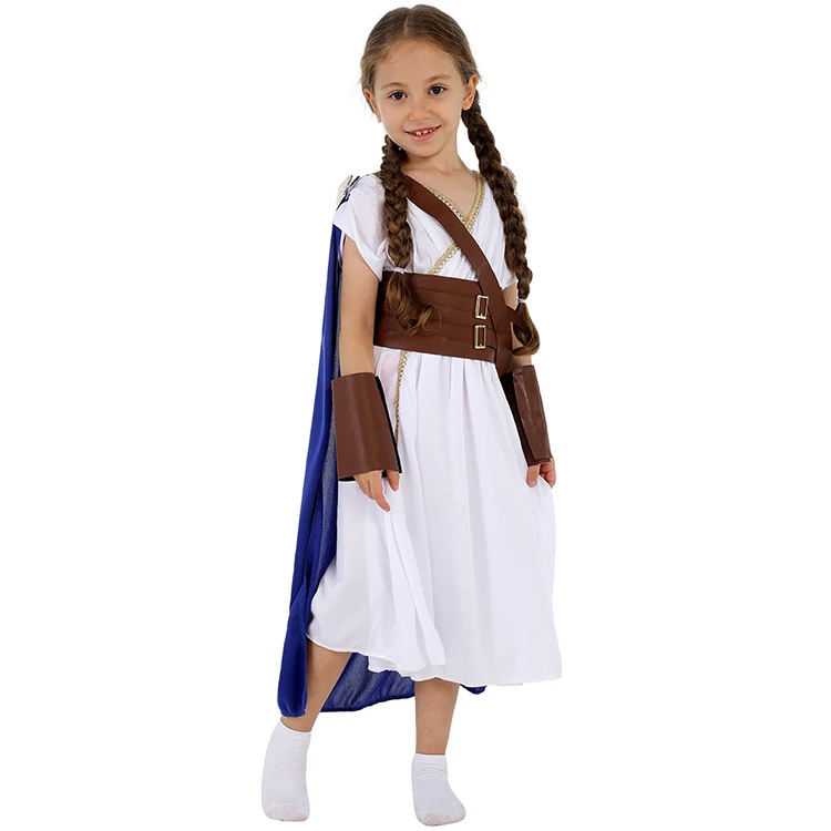 Children Ancient Greek Cosplay Medieval Gladiator Costume for Stage Performance Campus Activity
