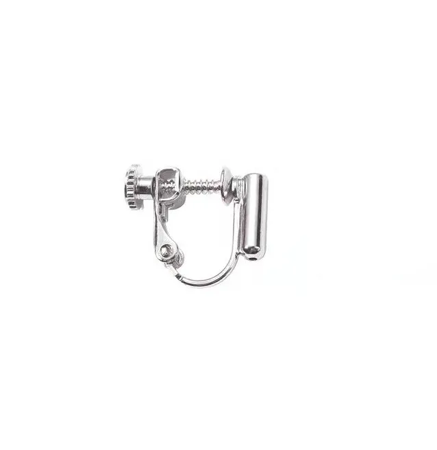 Invisible diy earclip accessories copper high quality plating universal swivel screw earclip converter back stopper