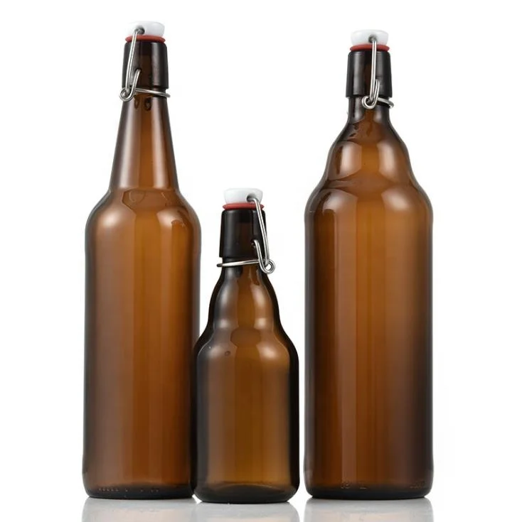Swing Top Bottles with Airtight Lids for Oil Vinegar Beverage Liquor Beer Water Soda 330/500/750/1000 ml