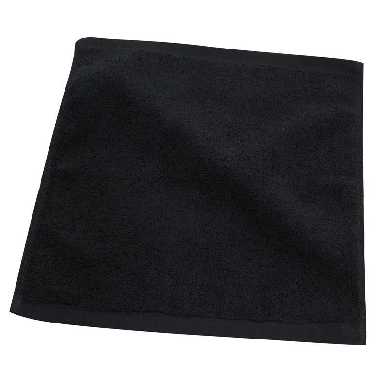 cheap promotional 100% cotton terry black color hand towel
