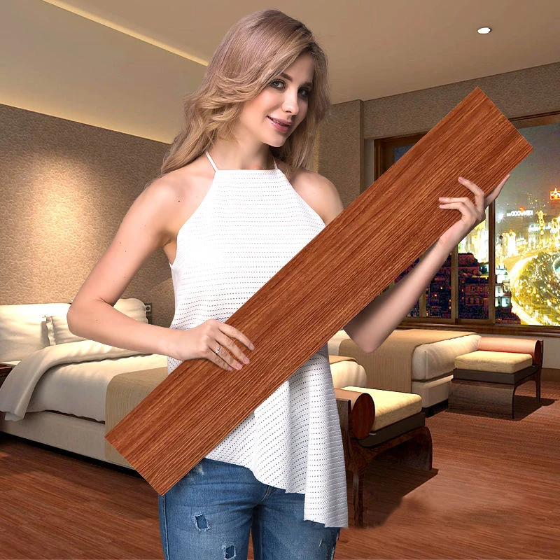 Plastic slatted pvc vinyl flooring vinyl roll lantai plank for home 3d wallpaper home decoration floor