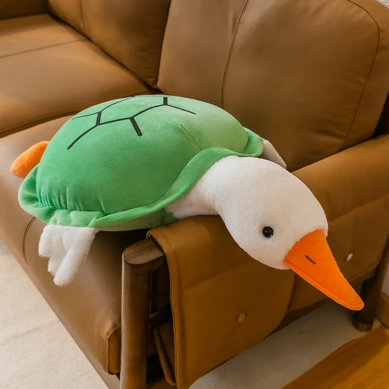New turtle family duck tortoise shell duck plush toy creative cute turtle transformed into duck doll