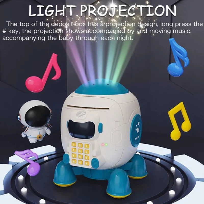 2023 New Kids Electronic Money Box Fingerprint Piggy Bank Toys Atm Bank Toy For Children