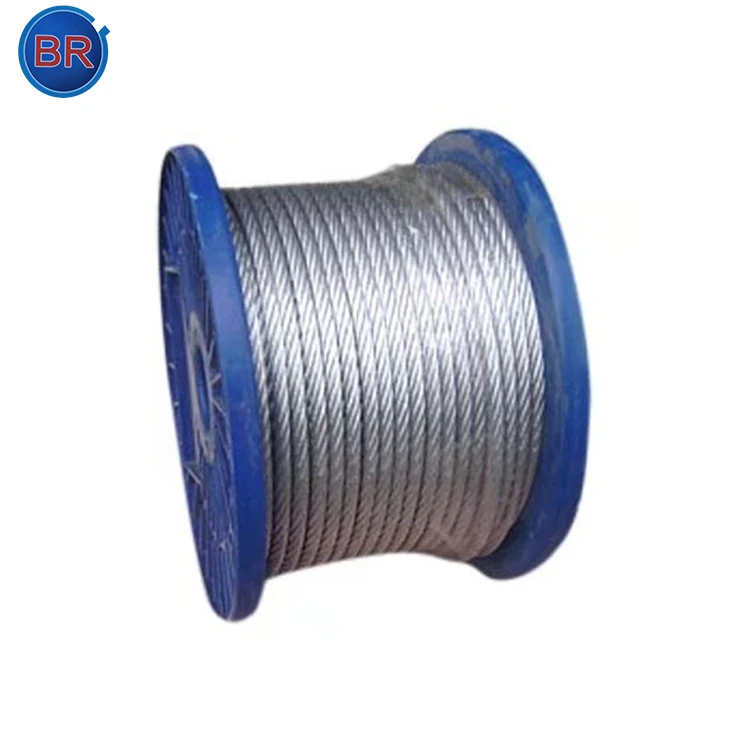 Factory Price High Carbon Hot Dip 3mm 6mm Galvanized  6*7  Steel Wire RopeFor Coal Mining