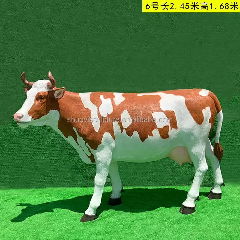 Статуэтка из стекловолокна с изображением крупных животных 3 D в натуральную величину