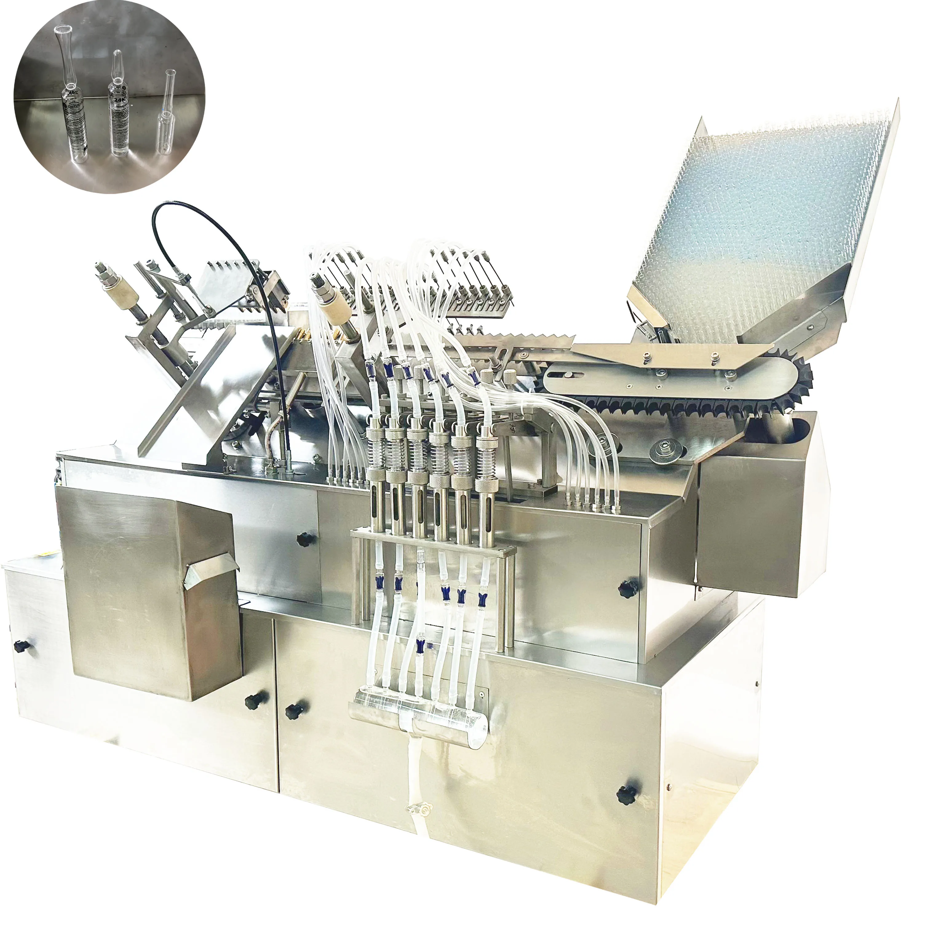 factory low cost ALG5 Automatic ampoule filling and sealing machine for liquid injection filling ampouls 1-20ml