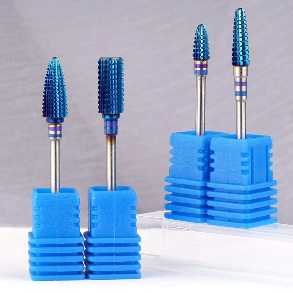 Профессиональный маленький набор 5 в 1 торнадо коническая Алмазная керамическая Вольфрамовая пилка для маникюра Карбидное сверло ногтей