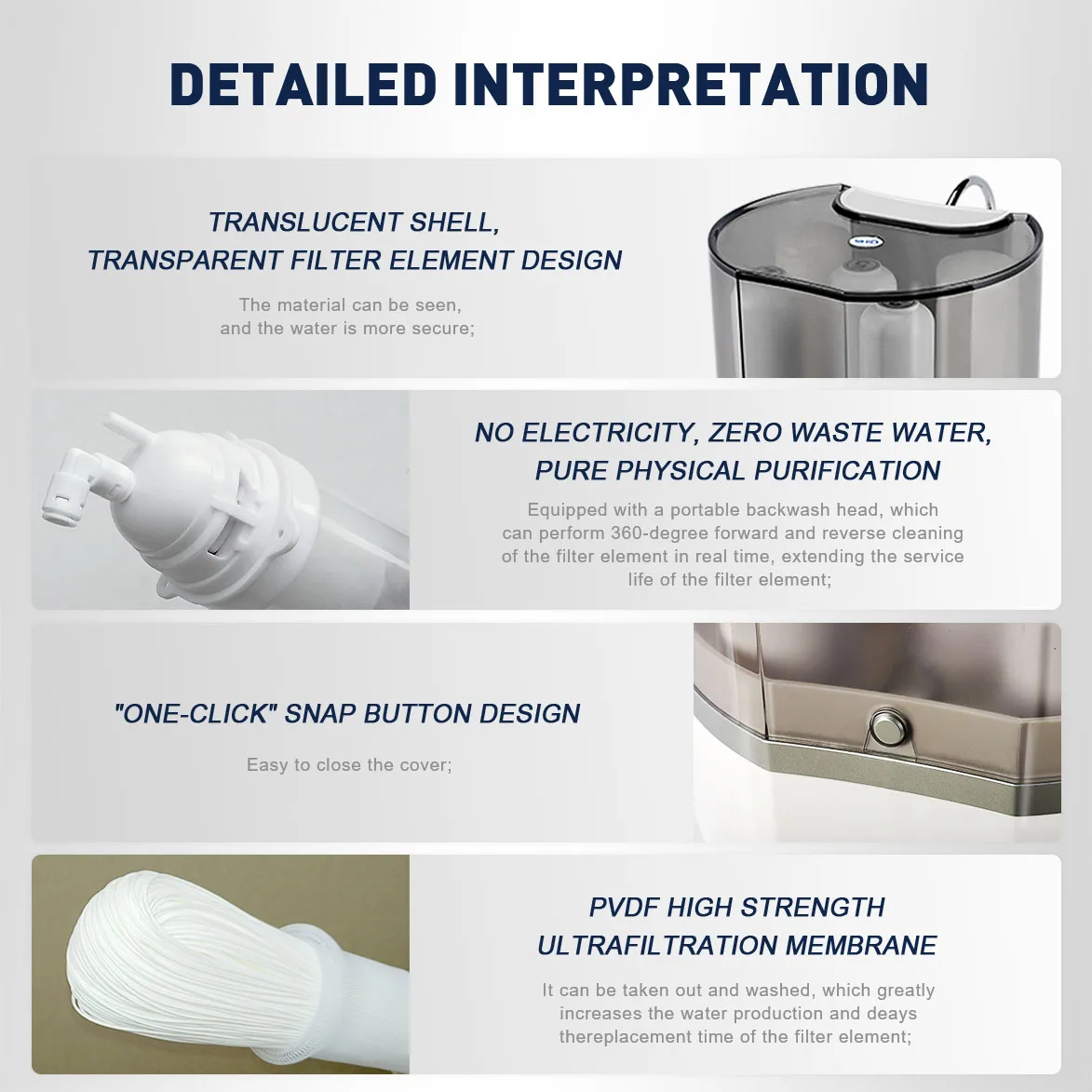 5 stages UF water system hydrogen alkaline water ionizer machine
