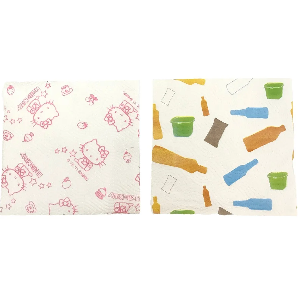 Wholesale Extra Absorbent 2-Ply Virgin Wood Pulp Kitchen Paper Towel Roll Commercial Embossed Printed for Home Office Use