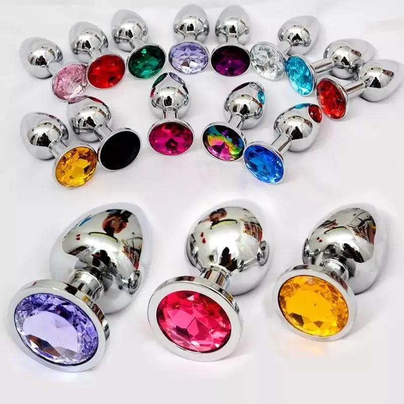New Porn Toys Stainless steel Metal Jewel Wireless Butt Anal Plug Erotic G Spot Stimulator Adult Sexy Product