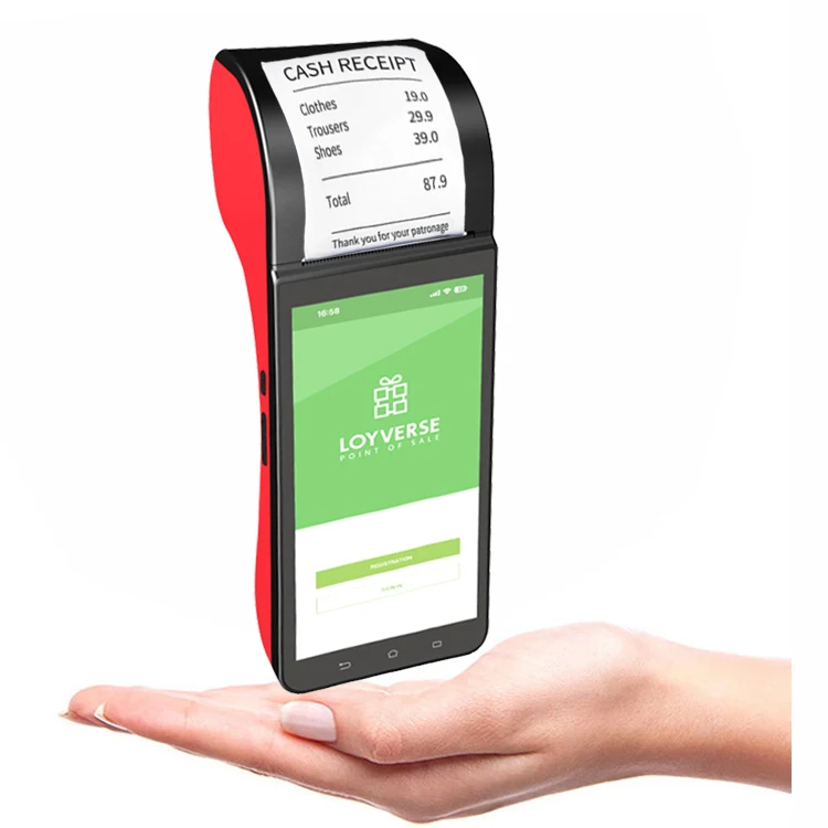 Wholesale Cheapest Price 5.5 Inch 4g Loyverse Pos Systems Handheld Android 8. 1 Pos Tablet Cashier Pos Machine With NFC