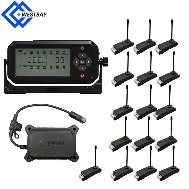 Westbay Универсальная беспроводная система контроля давления в шинах на большие расстояния долговечные шины 6-26 для автобусного прицепа Тяжелого Грузовика TPMS