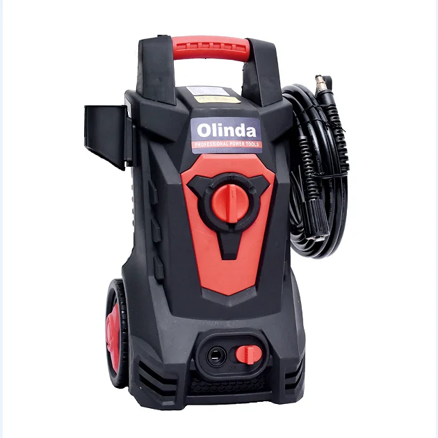 Powerful Electric With Hose Reel 4 Quick Connect Nozzles Soap Tank Wash High Pressure Washer Machine 70bar Max. Pressure OLD501