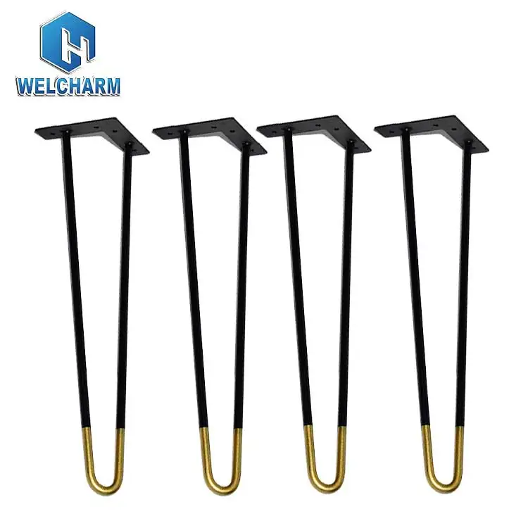 Heavy Duty Desk Feet Metal Dinning Bench Coffee Dining Hair Pin Furniture Table Metal Hairpin Table Legs
