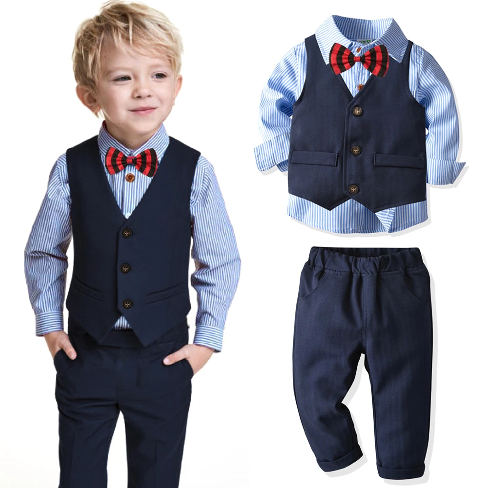 Свадебные костюмы для маленьких мальчиков высококачественные наряды детская одежда детей 2 комплекта джентльменская