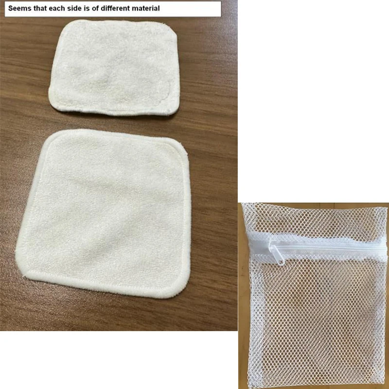 3 Layers Bamboo Fiber Makeup Remover Cloths For Face Eye Lips - Reusable Makeup Remover Pads With Washable Mesh Laundry Bag