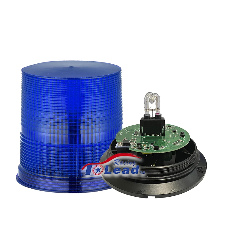 Heavy Duty Safety Blue Xenon Beacon Strobe Light 6 inch Aluminum Screw Base Blink Emergency Flashing Warning  Lamp WL27