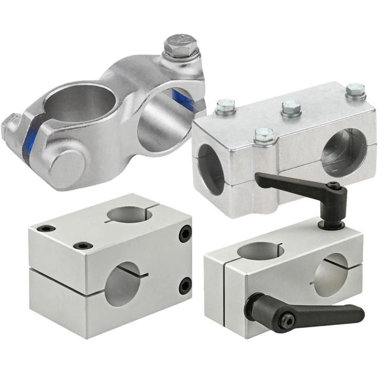 Factory custom machining tube pipe cross connector clamp