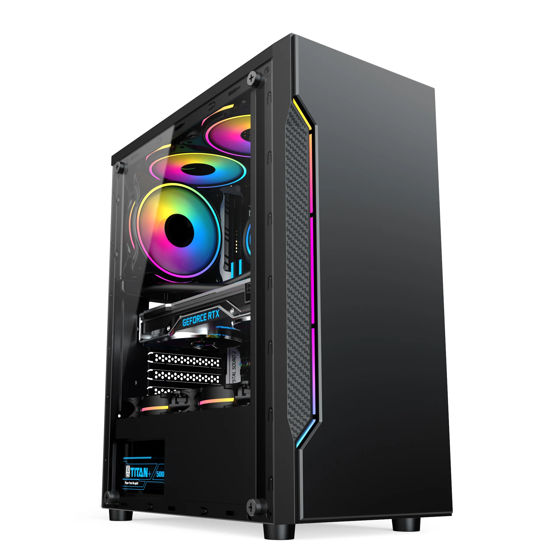 Computer Case & Tower Eatx/Atx Pc Mid Tower Casing Gaming Pc Acrylic Pc Case