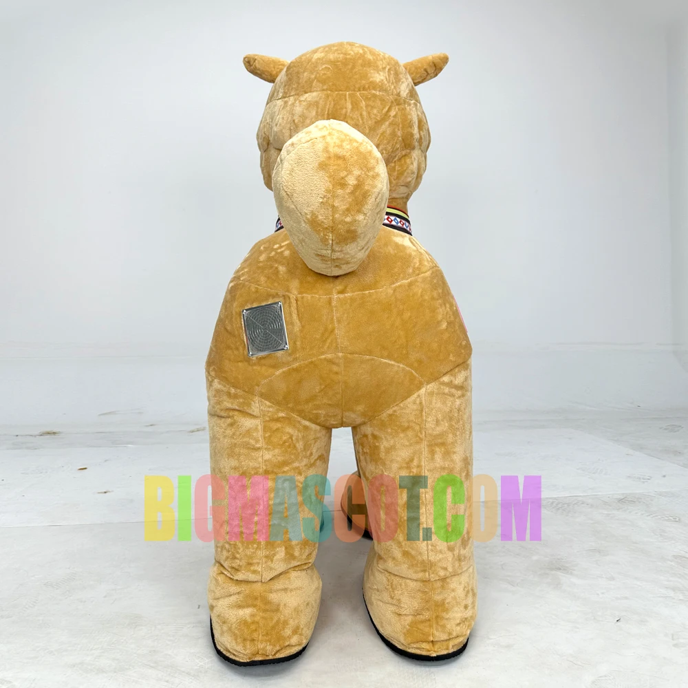 Commercial Custom Made Cartoon Character Costumes air blow up suit brown Inflatable Alpaca Mascot Costume for Party