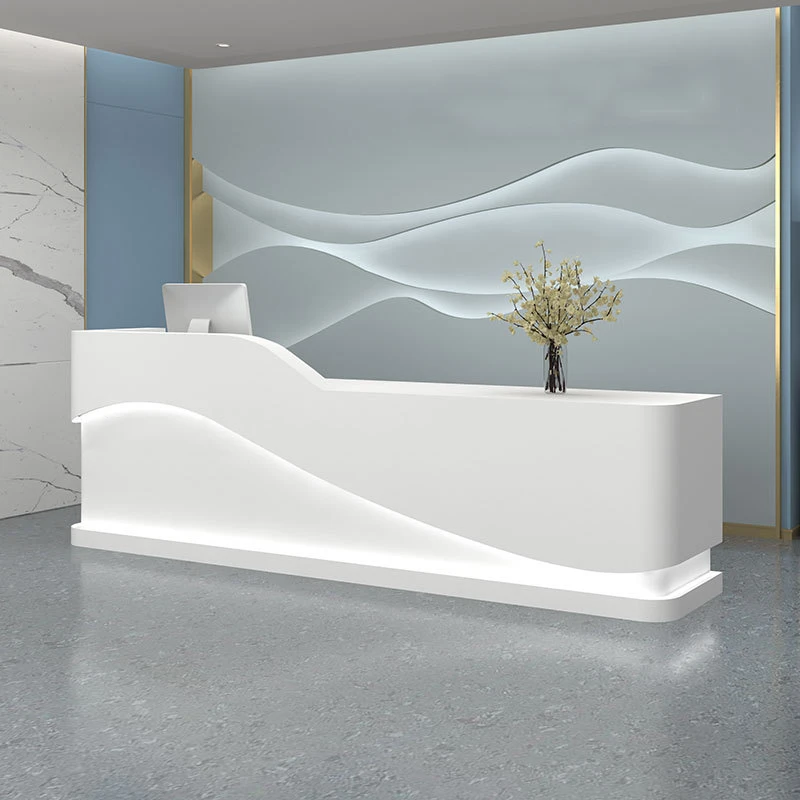 Huaxiaqipai Brand Furniture Product Hotel Commercial Reception Counter Beauty Salon Front Desk Company Reception Desk