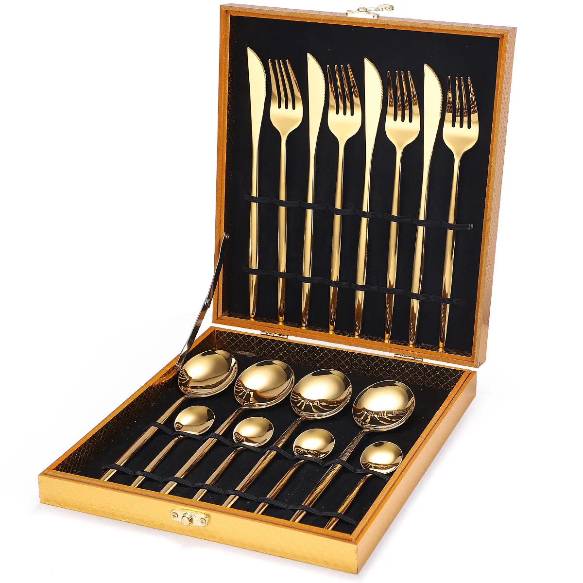 
Wholesale Stainless Steel Flatware Spoons And Fork 16 Pcs Cutlery Set 