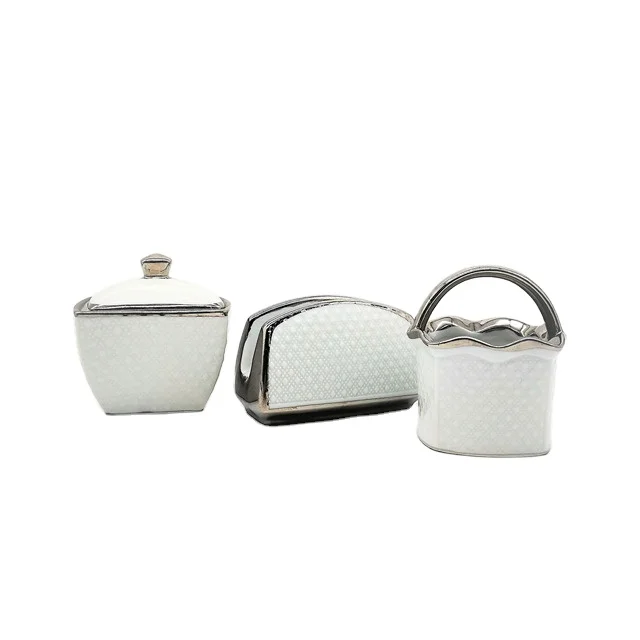 
ceramic round sugar pot from chaozhou raoping creamer pot 