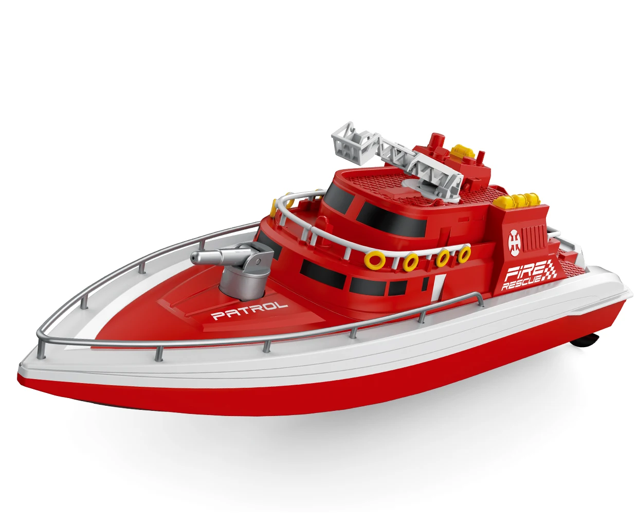 factory wholesale 1:28 scale 20min playing time 4 channel plastic rc rescue boat