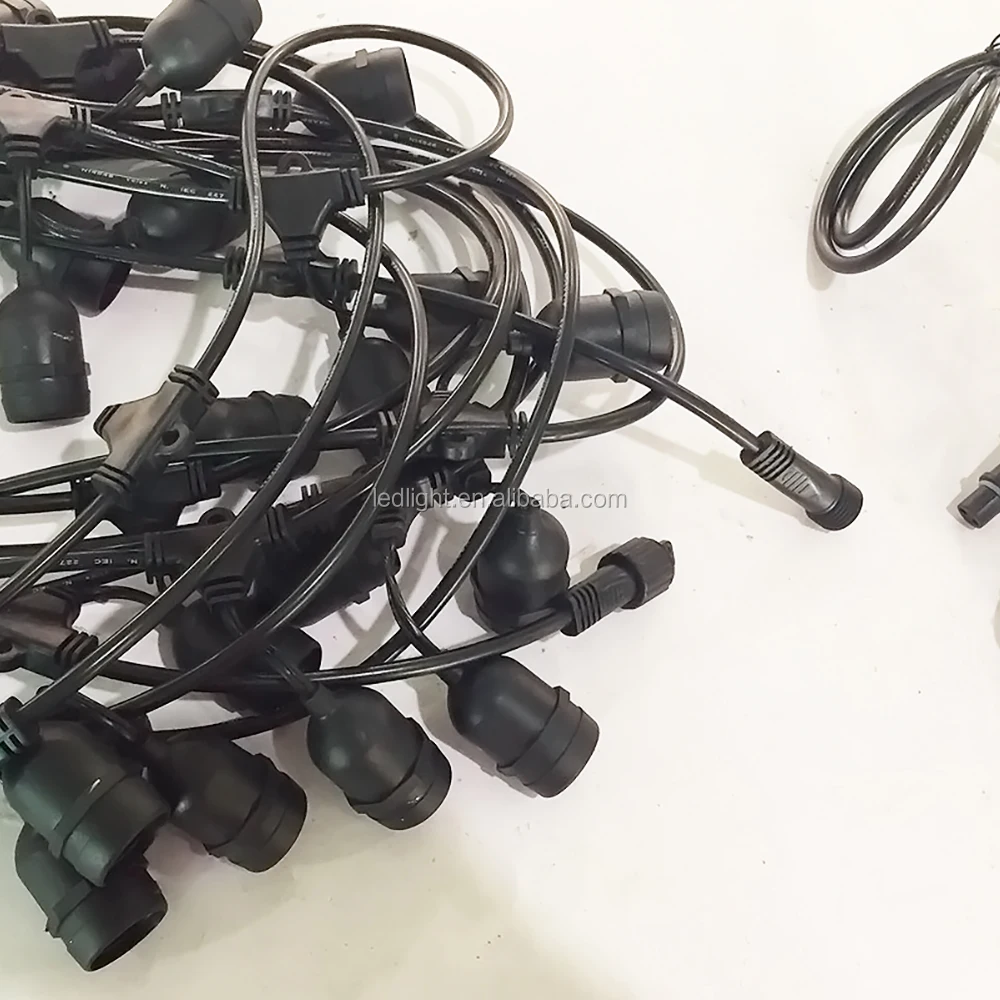 Patio Wedding Backyard heavy duty LED string festoon light S14 lamps with shade E26 E27