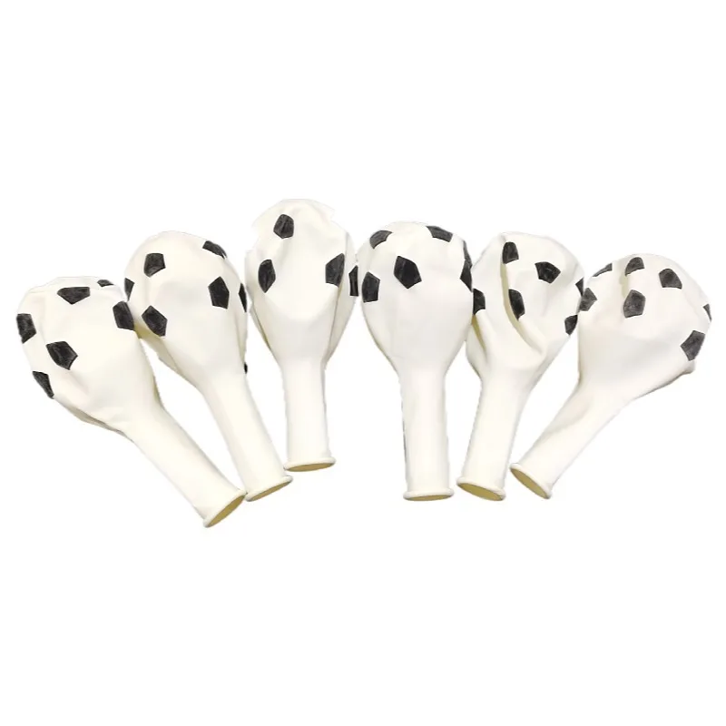 Football latex balloon 12 inch thick white football pattern printing balloon for boy game party